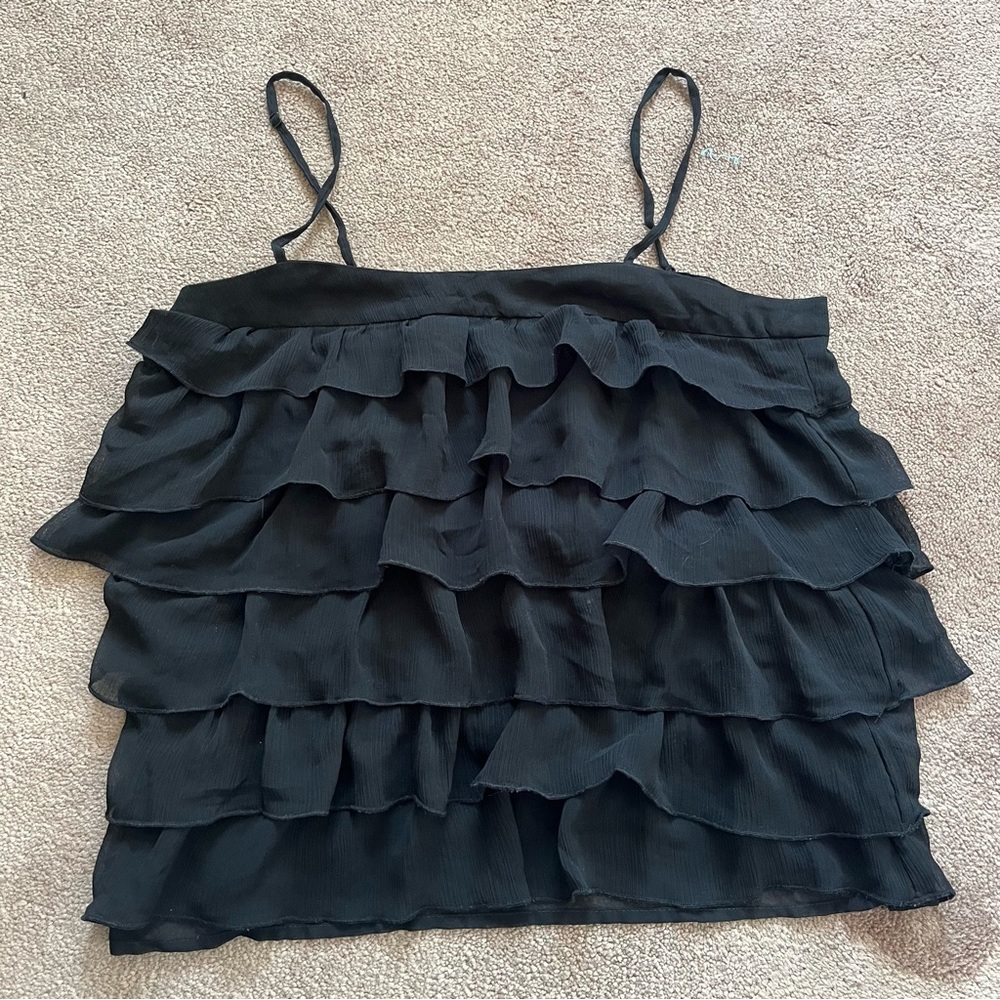 2/$20 Old Navy Layered Ruffled Women's Spaghetti Strap Tank Top  Size Small